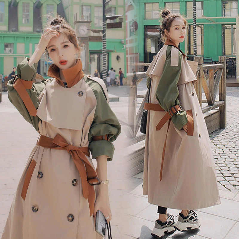 Top informal de color sólido para mujer, ropa de abrigo no cruzada, fajas de moda, abrigo de oficina, diseño estético, largo, empalme de talla grande