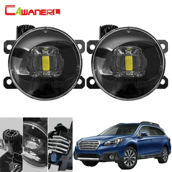 

Cawanerl Car Right + Left Fog Light H11 LED Lens Devil Eye Daytime Running Light 4000LM 12V For Subaru Outback 2010 2011 2012