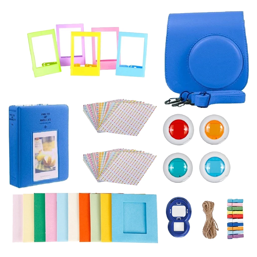 Новинка 2020 сумка для камеры защитный чехол цветная кожаная Fujifilm Instax Mini 8/ MINI8 +/ 9 в 1