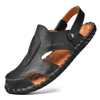 

dress sandal sandale slip comfort on man 44 couro men size male em sandles samool de beach mens shoe walking summer sandalhas s