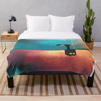 

Peace for Lonely Monsters Blanket Wool Flannel Plush Blanket Bedspread For office Sherpa Blanket Couch Quilt Cover Travel