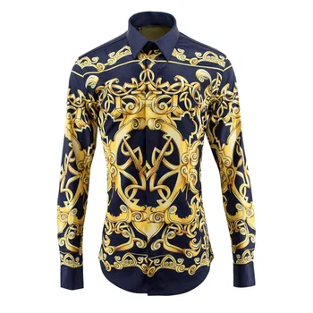 

Royal Stage Wind Free Hot Digital Printing 3d Three-dimensional Men's Shirt Brand Men's Wear