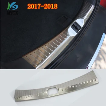 

For Ford Escape Kuga Rear Trunk Bumper Protector Step Panel Boot Sill Plate Trim Cover Stainless buit-in rear bumper foot plate