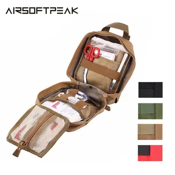 AIRSOFTPEAK Medical First Aid Pouch Tactical MOLLE Portable Outdoor Travel Camping Kit Survive Bag Cover Hunting Emergency Pack 1