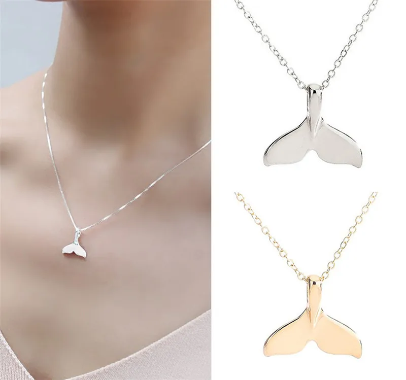 Retro Women Whale Necklace Tail Fish Nautical Chokers Charm Mermaid Pendant Jewelry Ornaments Pendientes | Украшения и аксессуары