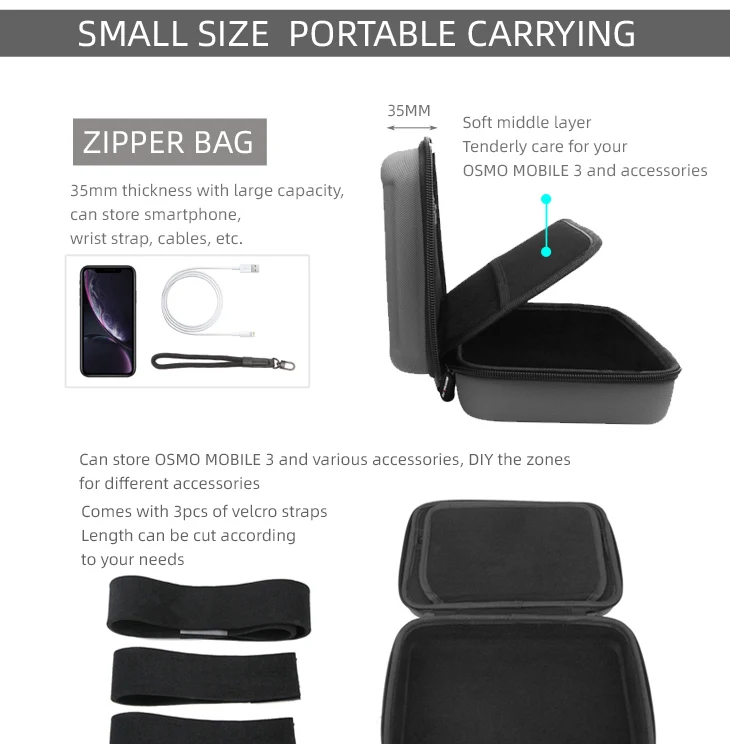 Портативная сумка для хранения для DJI Osmo Mobile 3 ручной карданный DIY чехол для DJI Osmo Pocket/Osmo Action