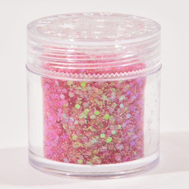 Nail Art Mixed-Size Flake Powder Hexagon Iridescent Chunky Hexagon Sequins Broken Flake For Manicure Glitter Nail Flake