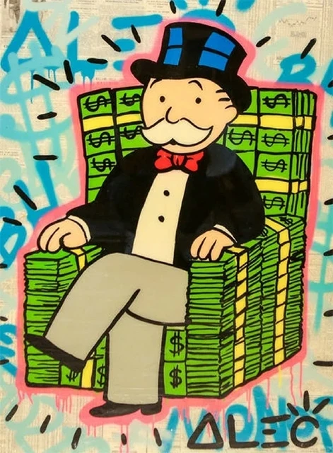 Monopoly Man Monopoly Art Monopoly Print Neon Wall Art Street Art Graffiti  Canvas Poster Home Decor Gift For Him Money Art Neon - Painting &  Calligraphy - AliExpress
