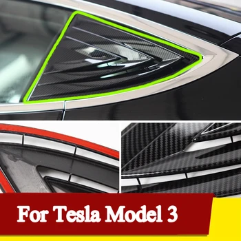 

Rear Window Triangle Decorative Cover Trim For Tesla Model 3 car Accessory A Pillar Side Window Patch Stickers Trim