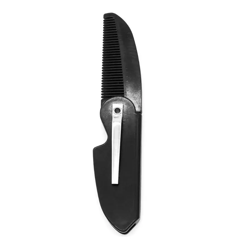 1 Pc Folding Pocket Clip Hair Mustache Beard Comb for Men D0AB