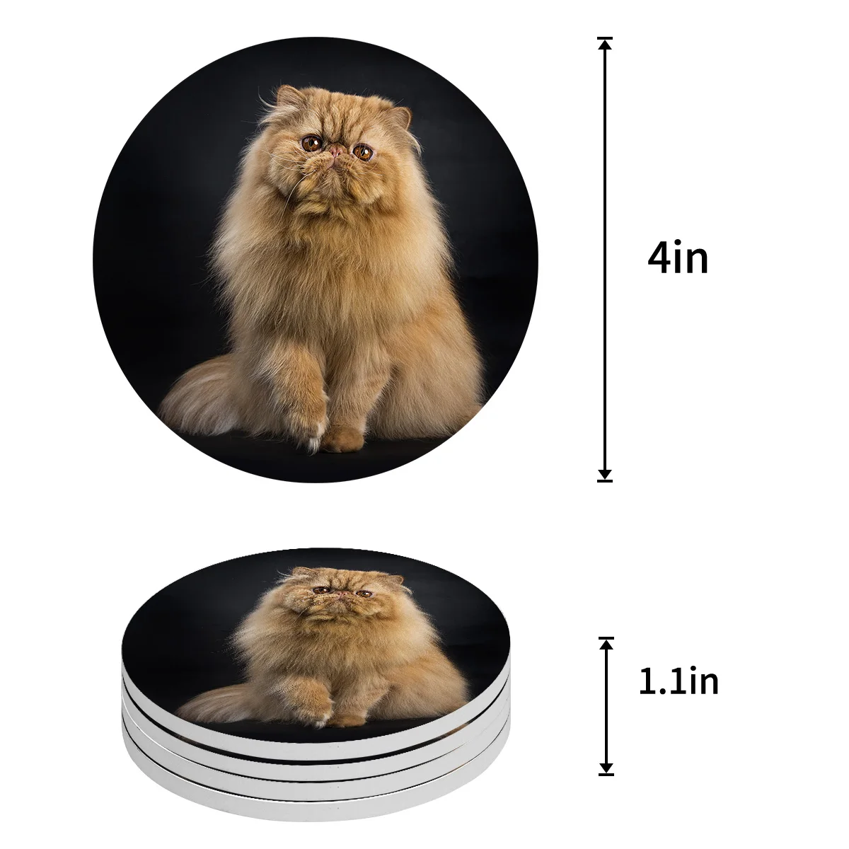 Персидская кошка животное милый Pet Coaster термостойкая чашка кружка коврик Кофе Подставка под чайник для обеденного стола кухонные аксессуары