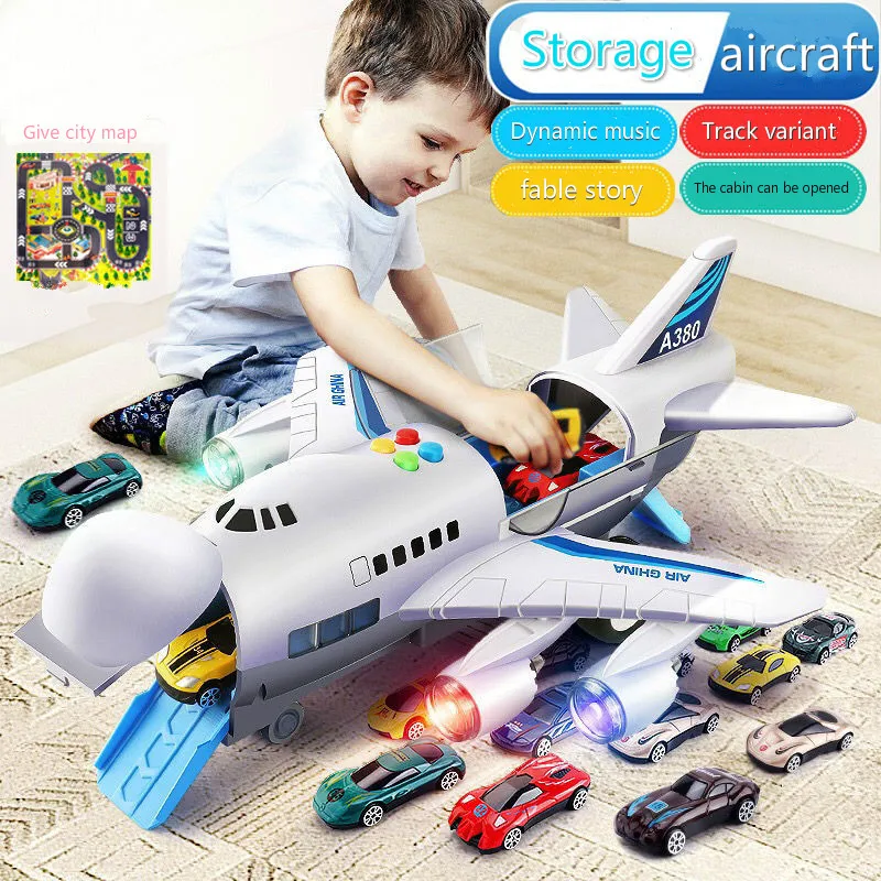 

2020newtoy Aircraft Music Story Simulation Track Inertia Children's Toy Aircraft Large Size Passenger Plane Kids Airliner Toycar