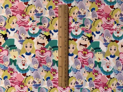 145x90cm 145*90 см Алиса Микки Стич Водонепроницаемый полиэстер ткань пэчворк, занавеска. Скатерть, принтованная стеганая домашняя для шитья - Цвет: 145x90cm