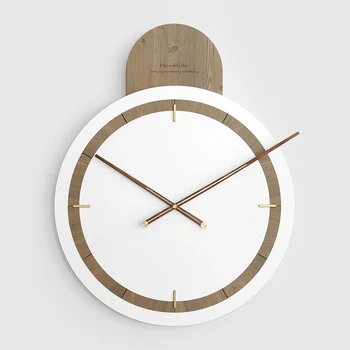

Nordic Wall Clock Modern Art Wood Silent Living Room Creative Wall Clock Personality Relogio De Parede Home Decor Clock DA60WC