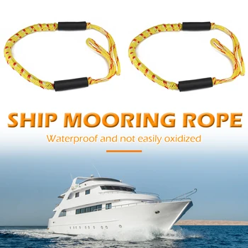 

2pcs 4 Feet Bungee Dock Lines Waterproof Nylon Mooring Docking Rope for Boat Marine Kayak Pontoon Boat Parts Accessories