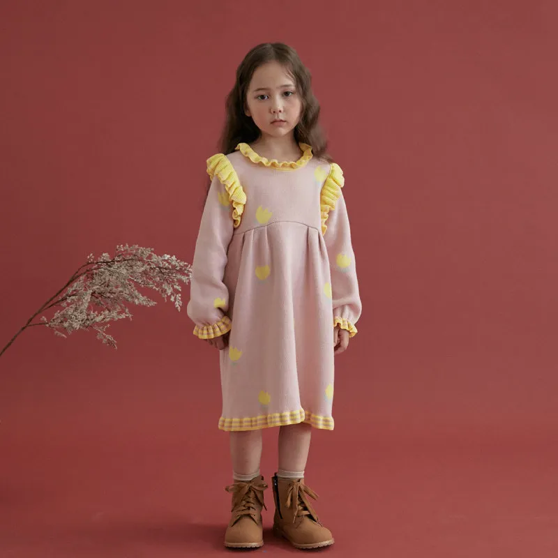 Ins/Популярные платья принцессы для девочек; свитеры; модная Роскошная Одежда для девочек; костюм принцессы; Рождественская одежда