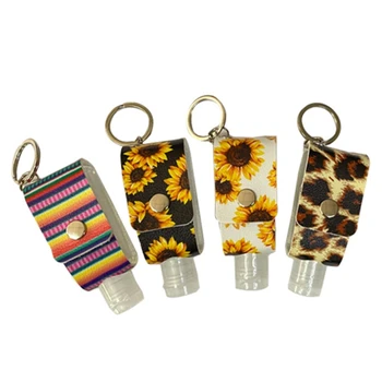 

2020 1Set 30ml Refillable Bottles Travel Hand Sanitizer Bottles Cosmetic Container With Keychain Holder With Bottle Cover