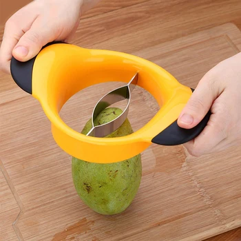 

Creative Mango Cut Slicer Stainless Steel Blade Avocado Mango Corer Fruit Divider Fruit Cutting Tool Kitchen Tools Accessories