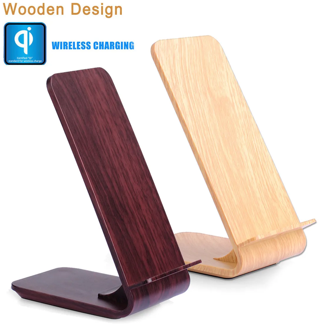 

Ouhaobin Wireless Charger For Samsung Galaxy S9 Qi Fast Charging Stand Holder For Samsung Wooden Design Wireless Charger