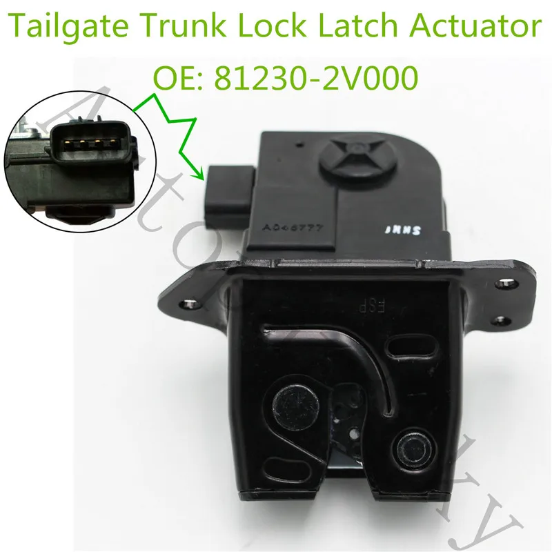 Оригинальная часть OEM 81230-2V000 для hyundai Veloster 1.6L 2012- дверь багажника замок защелка привод 812302V000 81230 2V000