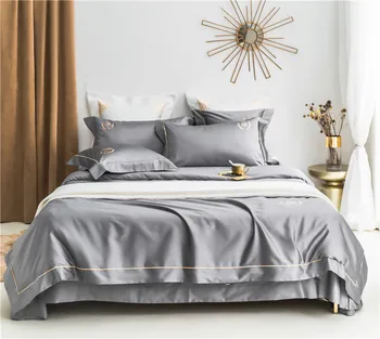 

Luxury 140S cotton bedding set Queen King Bed cover egyptian Cotton Bedsheet Duvet Cover pillowcase Bed set parure de lit