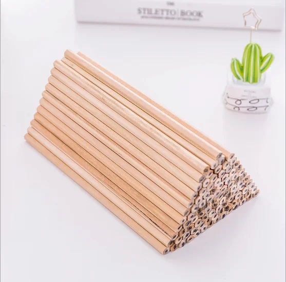 Wholesale Pencils Green Log Pencil 100pcs/Lot Creative HB Pencil School Supplies Pupil Writing Tool Stationery Prize PC002