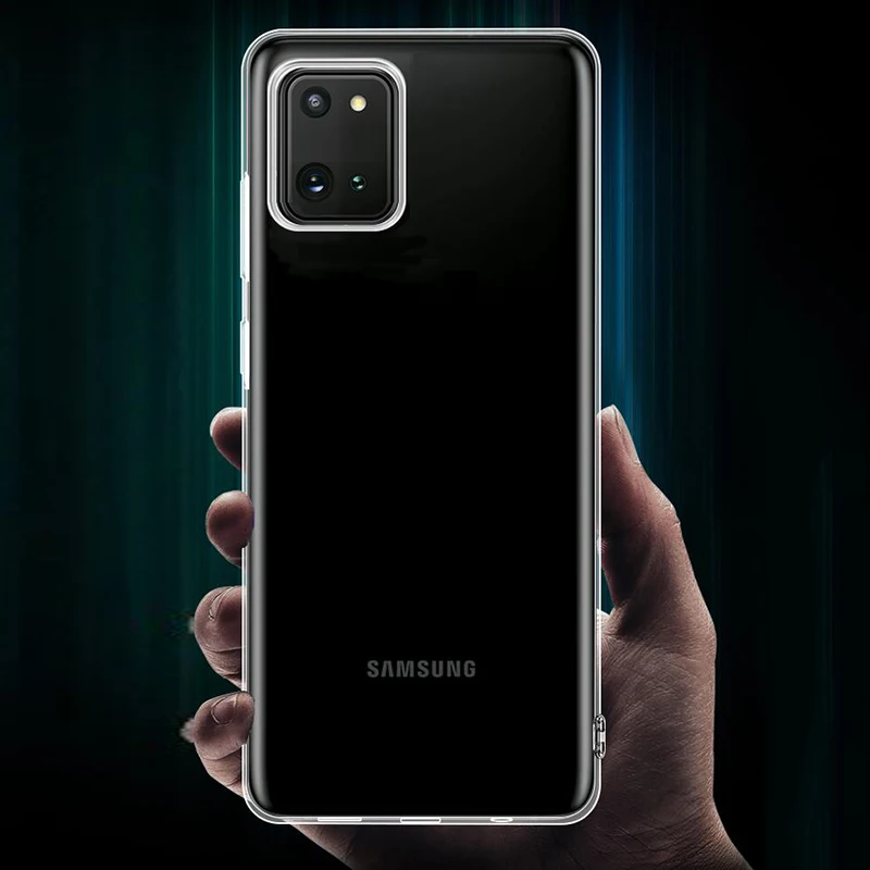 Чехол для Samsung Galaxy Note 10 Plus 20 ультрапрозрачный силиконовый чехол из ТПУ прозрачный