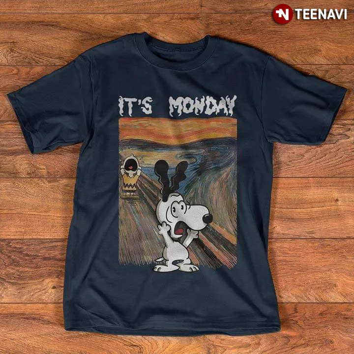 Футболка с надписью It Monday Snoopy And Charlie | Мужская одежда