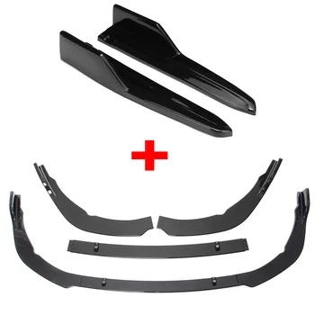 

High Quality Car Front Bumper Splitter Lip Guard + Rear Bumper Diffuser Splitters Protector For Toyota Camry SE/XSE 2018 2019