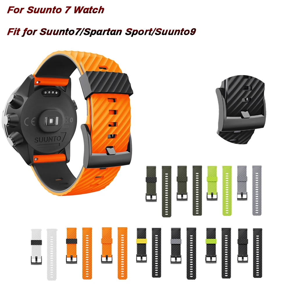 Цветной силиконовый резиновый ремешок для часов Suunto 7 / 9 Spartan Sport наручные часы HR D5