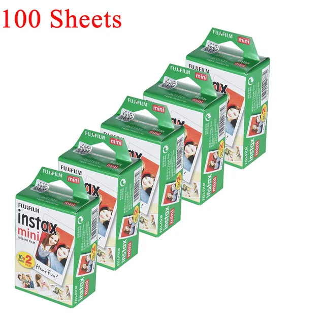10-100 листов Fuji Fujifilm instax mini белая пленка фото бумага моментальная печать альбом для Fujifilm Instax Mini 7 s/8/25/90 - Цвет: 180 Sheets