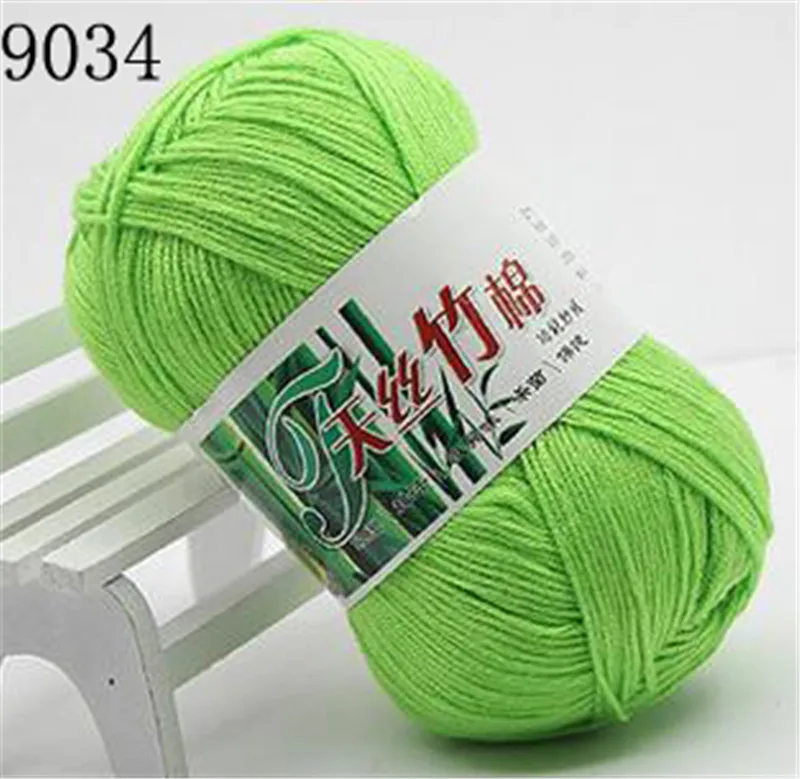 a9034 1 шт., 50 г, хлопчатобумажная пряжа, натуральный бамбук, мягкая пряжа для вязания крючком, детская пряжа для вязания, шерсть, распродажа, свитер для ручного вязания своими руками C1MX0012 - Цвет: a9034
