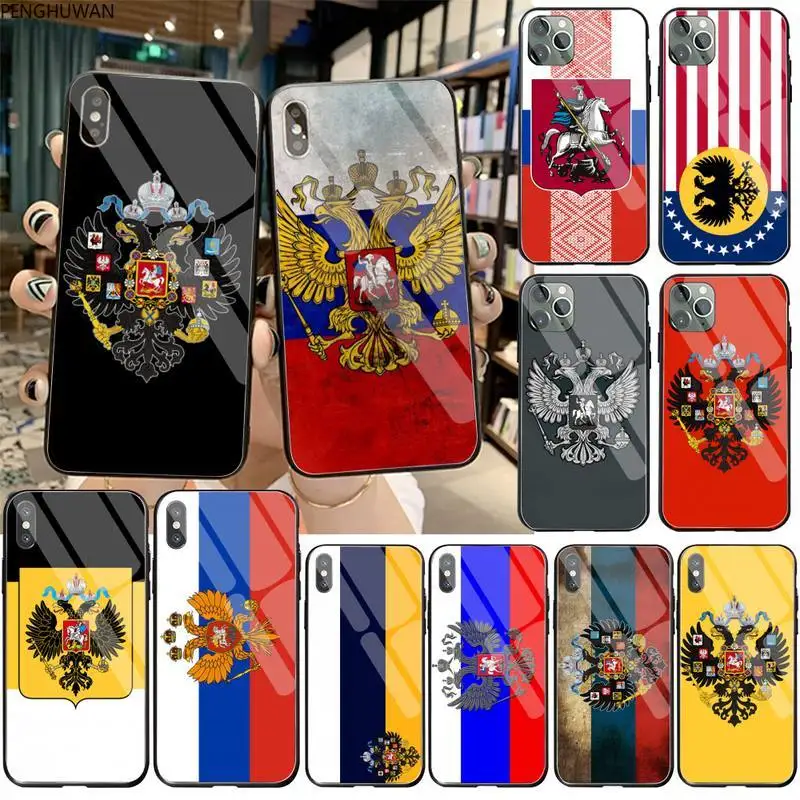 Чехол для телефона из мягкого силикона и термополиуретана с флагом России iPhone 11