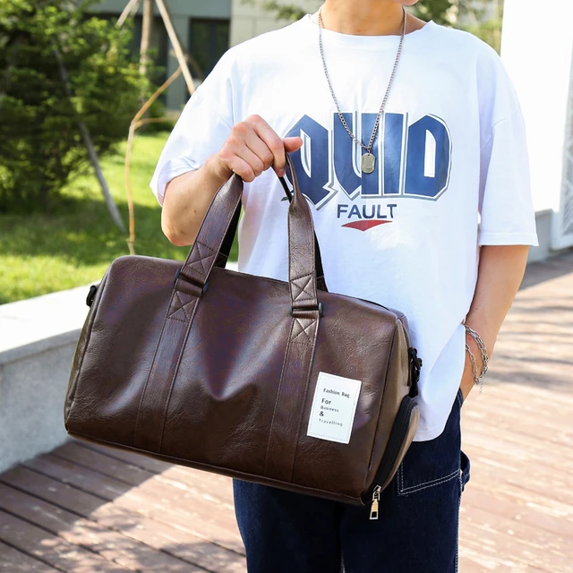 PU leather Designer Duffle Bag, For Travel