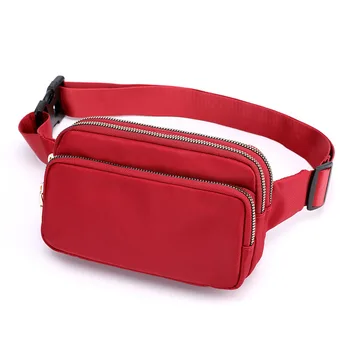 

Belt bag multi-layer waterproof nylon cloth bag 2020 new mobile phone bag wild solid color Oxford chest bag crossbody bag