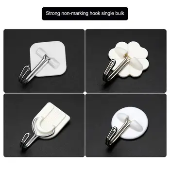 

Super Strong Self Adhesive Wall Hooks Suction Cup Sucker Key Robe Coat Towel Strong Heavy Duty Plastic Hooks Bathroom