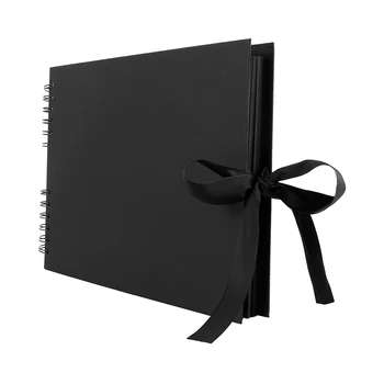 

Black Photo Album Scrapbook for Photoalbum Craft Paper DIY Scrapbooking Wedding Picture Album Holder Anniversary Gifts 40 Sheets