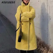 Белое пальто из искусственного меха, женское плюшевое пальто kawaii, длинное розовое меховое пальто, шикарное зимнее пальто, женское элегантное пальто с плюшевым мишкой, Меховая куртка