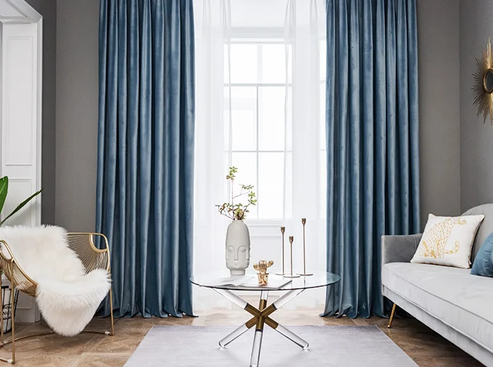 Nordic Curtains for Living Dining Room Bedroom Simple Light Luxury Velvet Ins Wind Curtains Finished Product Customization