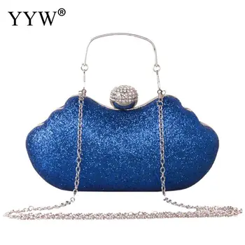 

Blue Sparkling Clutch Purse Elegant Glitter Evening Bags Bling Evening Handbag For Dance Wedding Party Prom Bride Crystal Clutch