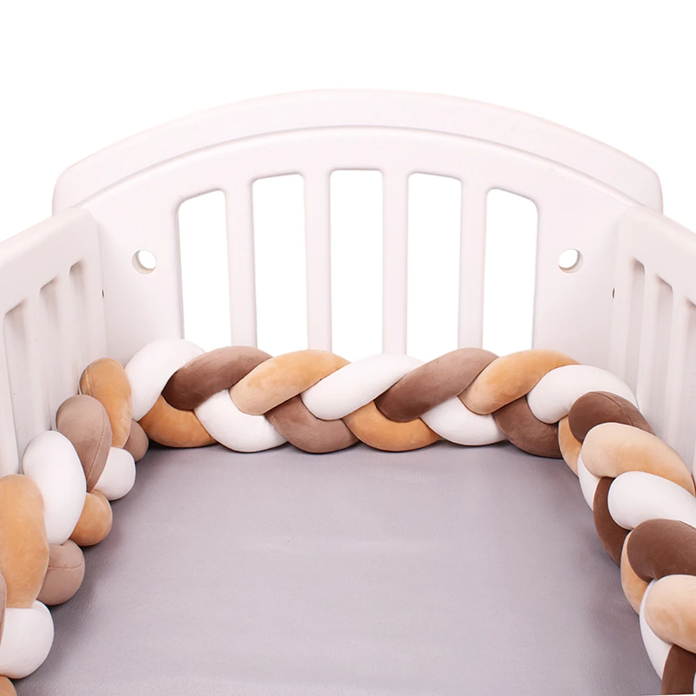 Paraurti per lettino Cuscino per culla per neonato Cuscino per nodo intrecciato Paraurti per culla Protezione per paraurti Decorazioni per la camera Tresse Tour De Lit Bebe 3M