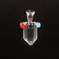 Ожерелье с подвеской из натурального камня здоровое ожерелье с положительной энергетикой целебное оникс прозрачный кварцевый кристалл