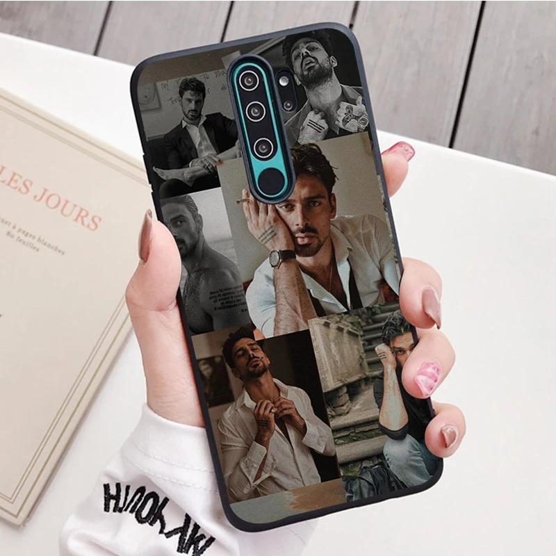 Michele Morrone black Silicone Phone Case For Redmi note 8 7 Pro S 8T for redmi 9 7A Cover Shell xiaomi leather case