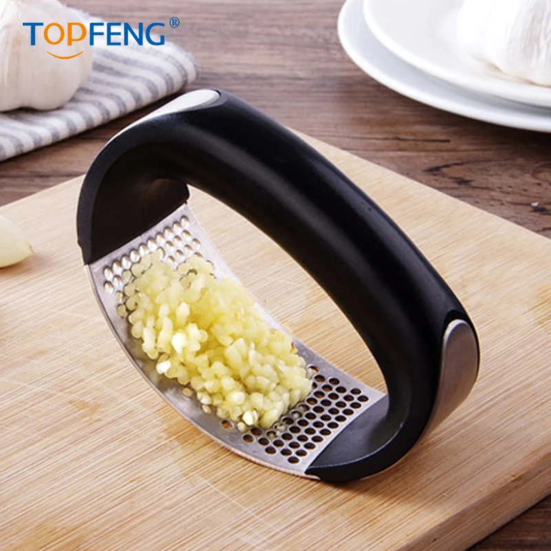 TopFeng кухонный инструмент для овощей креативный Ручной пресс чесночницы нержавеющая сталь, для имбиря Чеснок измельчитель металла Чеснок Пресс