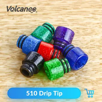 

Volcanee 510 Drip Mouthpiece Tip Epoxy Resin Wide Bore For v8 Baby Tank Electronic Cigarettes Vape Accessories