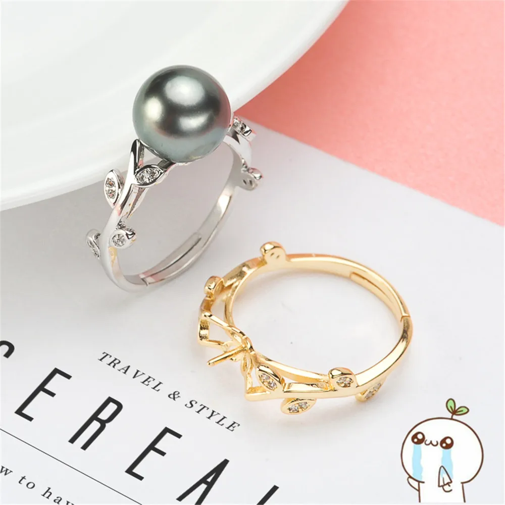 925 пробы Серебряная кольцевая заготовка основа подходит для жемчужных колец