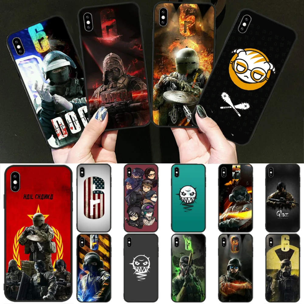 BaweiTE Tom Clancy Rainbow Six Siege Black TPU Soft Rubber Phone Cover for iPhone 11 pro XS MAX 8 7 6 6S Plus X 5 5S SE XR cover | Мобильные