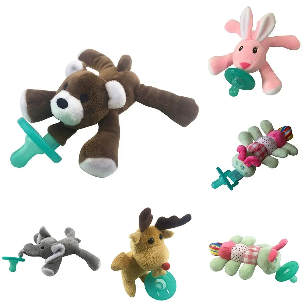 

Lovely Baby Nipple Infant Silicone Pacifier with Cartoon Animal Plush Toy Gift New