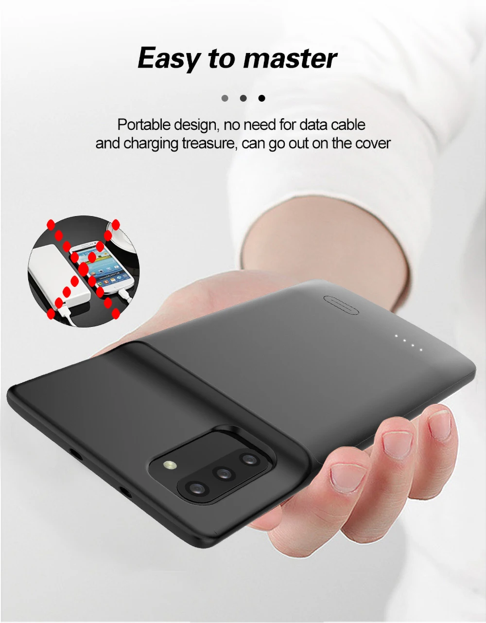 Чехол для зарядного устройства для samsung Galaxy S9 S8 Plus, силиконовый внешний зарядный чехол для samsung Note 8, 9, Note 10 Plus