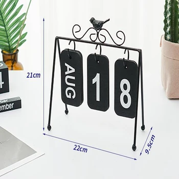 

Scandinavian style minimalist iron art 2020 desk calendar small ornaments home living room desktop calendar present decoration